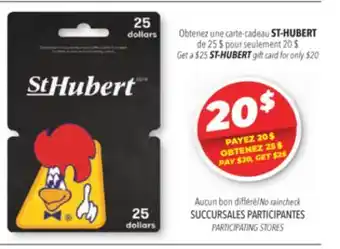 Familiprix ST-HUBERT gift card offer