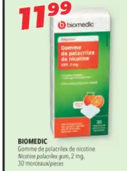 Familiprix BIOMEDIC Nicotine polacrilex gum, 2 mg 30 pieces offer