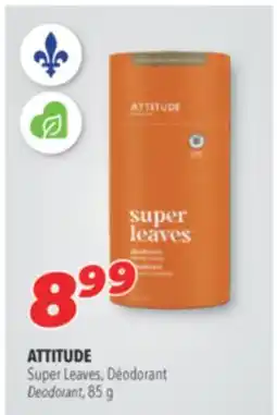 Familiprix ATTITUDE, Super Leaves, Deodorant, 85 g offer