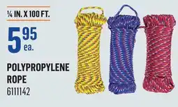 Canac Polypropylene Rope 1/4 in. X 100 ft offer