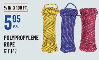 Canac Polypropylene Rope 1/4 in. X 100 ft offer