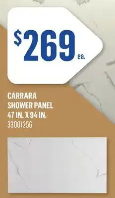 Canac Carrara Shower Panel 47 in. x 94 in offer