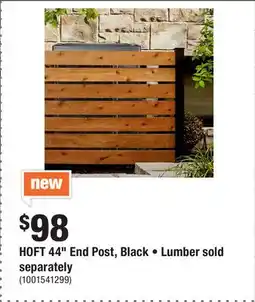 Home Depot HOFT 44 End Post, Black • Lumber sold separately offer