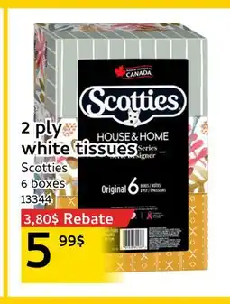 Mayrand Scotties 2 ply white tissues offer
