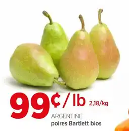 Avril poires Bartlett bios offer
