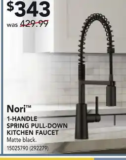RONA Nori 1-HANDLE SPRING PULL-DOWN KITCHEN FAUCET offer
