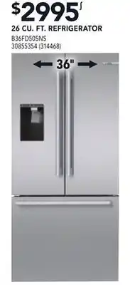 RONA BOSCH 26 CU. FT. REFRIGERATOR offer