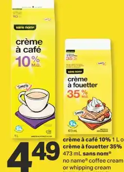 L'Intermarché CRÈME À CAFÉ 10% 1 L OU CRÈME À FOUETTER 35% 473 ML offer