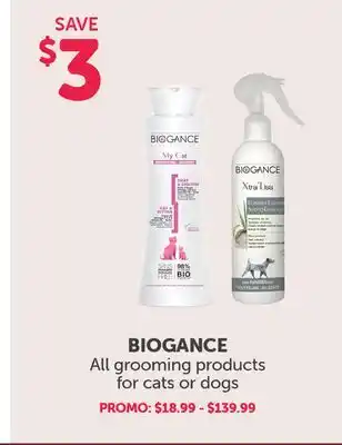 Mondou BIOGANCE All grooming products for cats or dogs offer