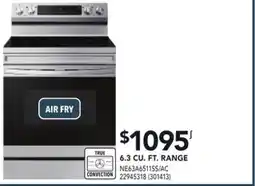 Réno Dépôt SAMSUNG 6.3 CU. FT. RANGE offer
