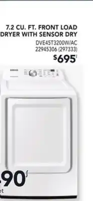 Réno Dépôt SAMSUNG 7.2 CU. FT. FRONT LOAD DRYER WITH SENSOR DRY offer