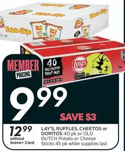 Sobeys Lay's, ruffles, Cheetos or Doritos offer