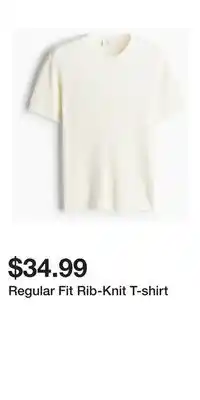 H&M Regular Fit Rib-Knit T-shirt offer