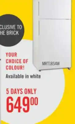 The Brick Midea 18 Cu. Ft. Top-Freezer Refrigerator - MRT18S4AWW offer