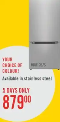 The Brick Midea 18.7 Cu. Ft. Bottom-Freezer Refrigerator - MRB19B7AST offer