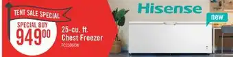The Brick Hisense 25 Cu. Ft. Garage Ready Convertible Chest Refrigerator-Freezer - White - FC25D6CWD offer