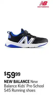 Sport Chek New Balance Kids' Pre-School 545 Running shoes offer
