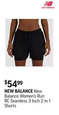 Sport Chek New Balance Women's Run RC Seamless 3 Inch 2 in 1 Shorts offer