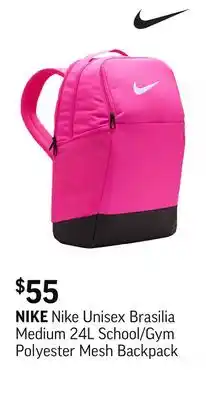 Sport Chek Nike Unisex Brasilia Medium 24L School/Gym Polyester Mesh Backpack offer