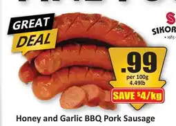 Starsky Honey and Garlic BBQ Pork Sausage offer