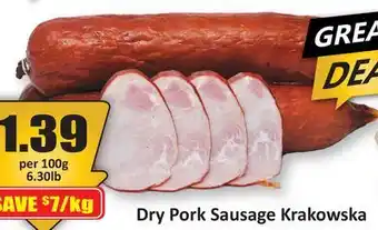 Starsky Dry Pork Sausage Krakowska offer