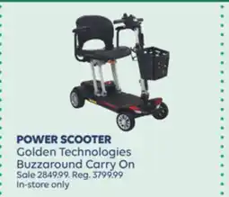 Wellwise by Shoppers POWER SCOOTER Golden Technologies Buzzaround Carry On offer