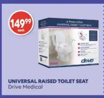 Wellwise by Shoppers UNIVERSAL RAISED TOILET SEAT Drive Medical offer