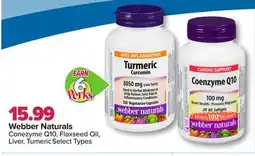PharmaChoice Webber Naturals Conezyme Q10, Flaxseed Oil Liver Tumeric offer