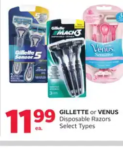 Rexall GILLETTE or VENUS Disposable Razors offer