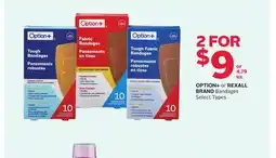 Rexall OPTION+ or REXALL BRAND Bandages offer