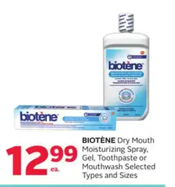 Rexall BIOTÈNE Dry Mouth Moisturizing Spray, Gel, Toothpaste or Mouthwash offer
