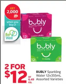 Rexall BUBLY Sparkling Water offer