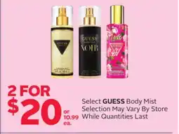 Rexall Select GUESS Body Mist offer