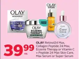 Rexall OLAY Retinol24 Max, Collagen Peptide 24 Max, Eczema Therapy or Vitamin C + Peptide 24 Max Skin Care, Max Serum or Super Serum offer