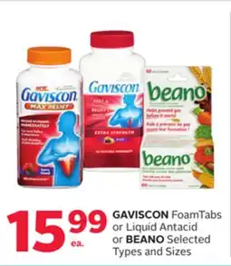 Rexall GAVISCON FoamTabs or Liquid Antacid or BEANO offer
