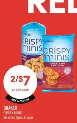 Shoppers Drug Mart QUAKER CRISPY MINIS offer