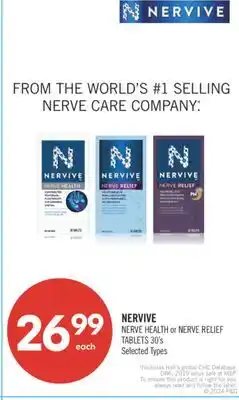Shoppers Drug Mart NERVIVE NERVE HEALTH OR NERVE RELIEF TABLETS offer