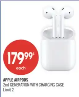 Shoppers Drug Mart APPLE AIRPODS 2nd GENERATION WITH CHARGING CASE offer