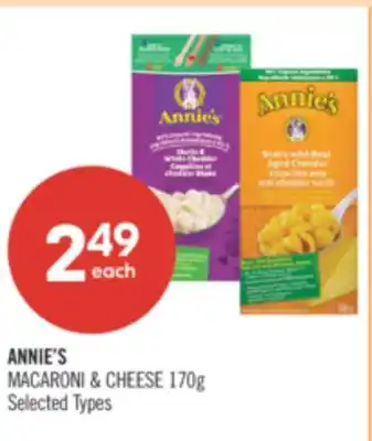 Shoppers Drug Mart ANNIE'S MACARONI & CHEESE offer