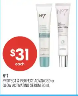 Shoppers Drug Mart N7 PROTECT & PERFECT ADVANCED or GLOW ACTIVATING SERUM offer