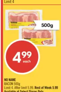 Shoppers Drug Mart NO NAME BACON offer