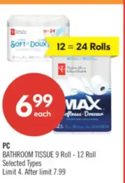 Shoppers Drug Mart PC BATHROOM TISSUE offer