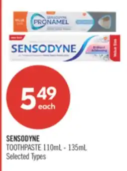 Shoppers Drug Mart SENSODYNE TOOTHPASTE offer