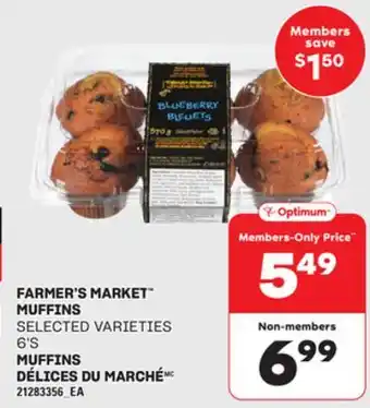 Independent City Market MUFFINS DÉLICES DU MARCHÉ, 6'S offer