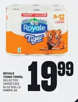 Independent City Market ROYALE TIGER TOWEL, 6=12 ROLLS offer
