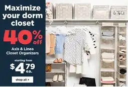 Kitchen Stuff Plus Axis & Linea Closet Organizers offer