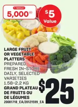 Independent City Market LARGE FRUIT OR VEGETABLE OR VEGETABLE PLATTERS, 1.58-2.2 KG offer