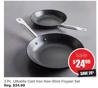 Kitchen Stuff Plus 2 Pc. Ultralite Cast Iron Non-Stick Frypan Set offer