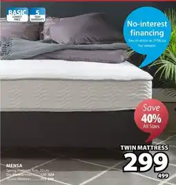 JYSK MENSA Spring mattress, firm offer