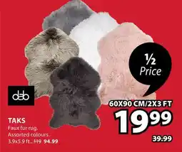 JYSK TAKS Faux fur rug offer